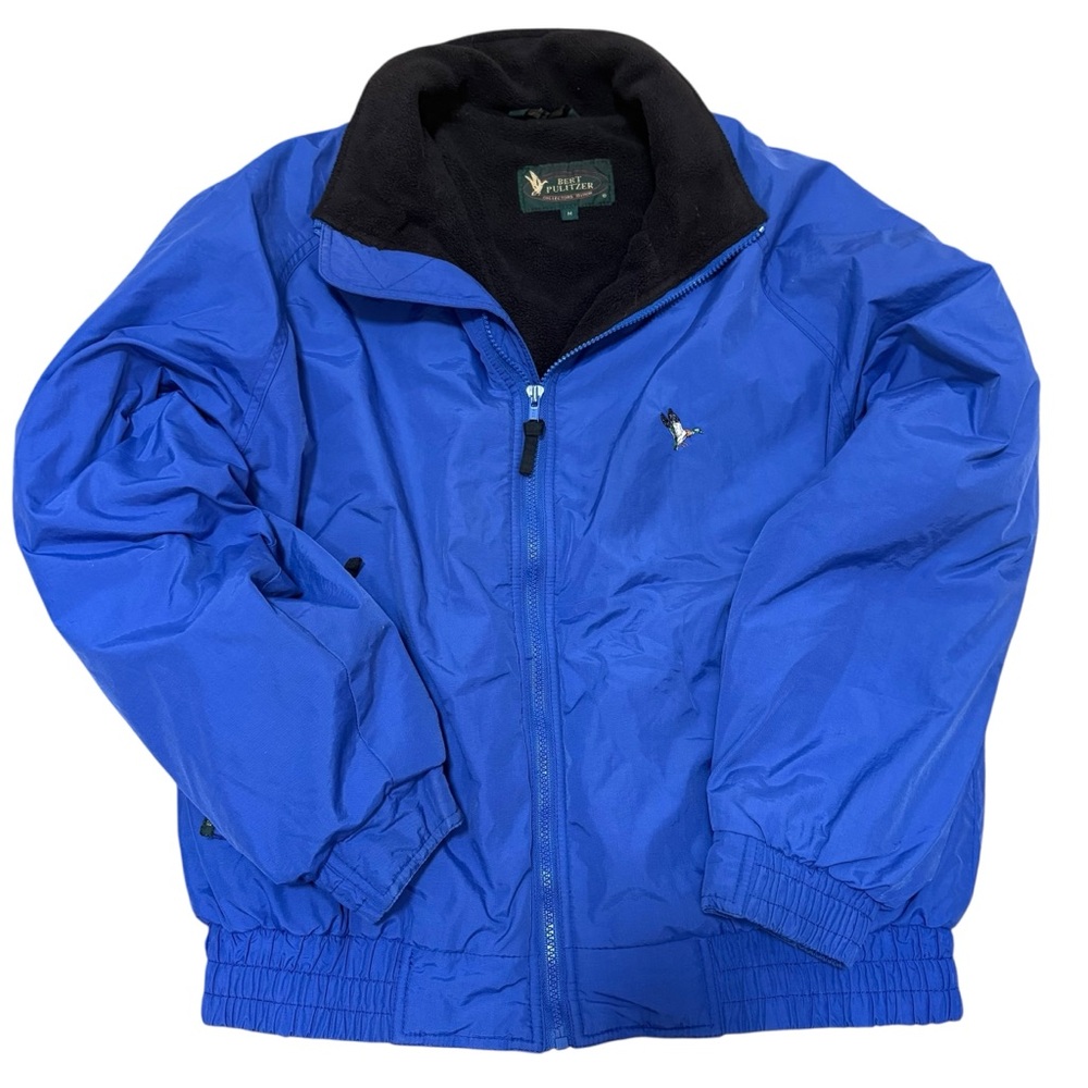 Burt Pulitzer collectors edition fleece lined jacket men’s M vintage navy preppy